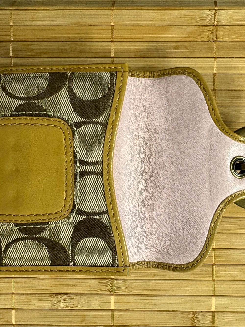 Coach Bleecker Signature Canvas Buckle Wallet in Tan/Brown - Picture 6 of 7